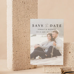 Modernes Vellum Overlay 2 Foto Hochzeit Save The Date