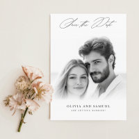 Modernes Vellum-Overlay-Foto für Hochzeiten speich