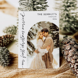 Modernes Verheiratetes Foto Weihnachten Weihnachte