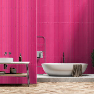Modernes vertikal schockierendes rosa gestreiftes  tapete