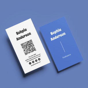 Modernes Vertikales Design   QR-Code und soziale L Visitenkarte