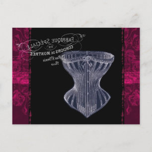 modernes, Vintag gotisches Steampunkkorsett Postkarte