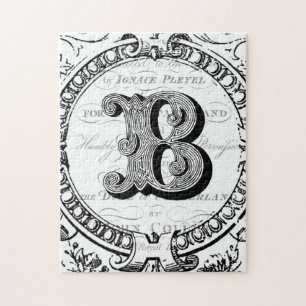 Modernes vintage-französisches Monogramm Buchstabe