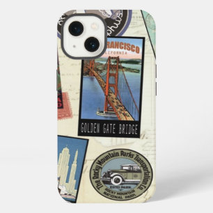Modernes Vintage-Reisen USA iPhone Hülle