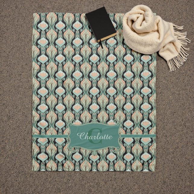 Modernes, Vintages Abstraktes Muster Fleecedecke (Von Creator hochgeladen)