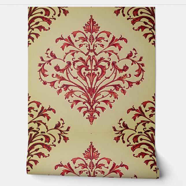 Modernes Vintages Blumenmuster4 Tapete (Abrollen)