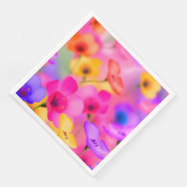 Modernes Vintages Blumenpapier-Abendessen Napkins Serviette