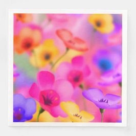 Modernes Vintages Blumenpapier-Abendessen Napkins Serviette