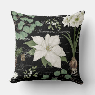 Modernes Vintages botanisches Kissen