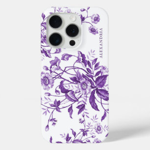 Modernes Vintages Französisches Städtchen Lila Blu Case-Mate iPhone Hülle