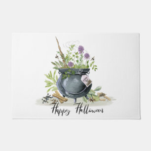 Modernes Vintages Halloween Cauldron Rezept 1 Fußmatte