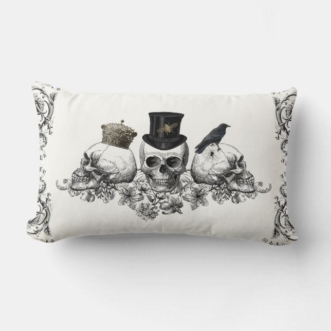 Modernes Vintages Halloween-Kopfkissen Lendenkissen (Vorderseite)
