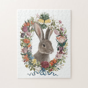 Modernes Vintages Kaninchen-Puzzle
