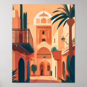 Modernes Vintages Marrakesch Poster