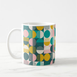 Modernes, Vintages, nahtloses geometrisches Muster Kaffeetasse