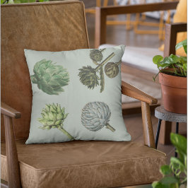 Modernes Vintages pflanzliches Artichoke-Kissen Kissen