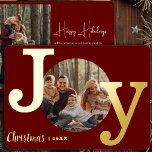 Modernes Vintages Schriftsetzwerk Weihnachts-Foto Folien Feiertagskarte<br><div class="desc">Mit unserer Vintagen Schrift Family Christmas Foto Foil Holiday Card freuen Sie sich auf Ihren Urlaubserlebnis. Diese elegante Karte verbindet dunkelrote und goldene Akzente und schafft einen eleganten und festlichen Rahmen für das Foto Ihrer Familie. Das minimalistische und saubere Design dieser Karte ermöglicht es Ihrer Urlaubsbotschaft und dem familiären Foto,...</div>