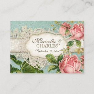 Modernes, Vintages Spitzentea Hydrangea in Rose Begleitkarte