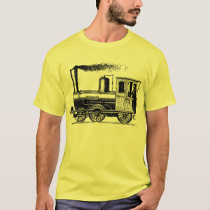 modernes Vintages T-Shirt des Zugs