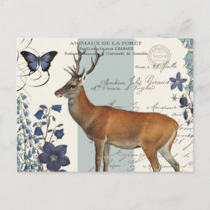 modernes Vintages Waldwild Postkarte