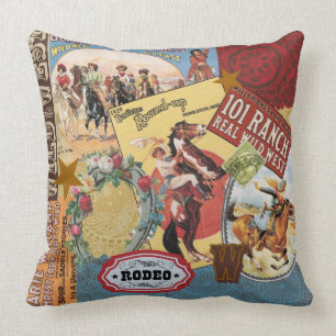 modernes Vintages Westerncowgirl Kissen