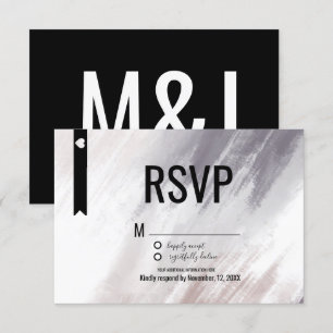 Modernes Violet Abstrakt Blush Strokes Wedding RSV Einladung
