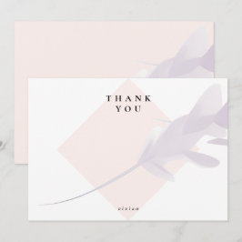 Modernes Violet-Lavendel und Farblasche für Pfirsi Dankeskarte