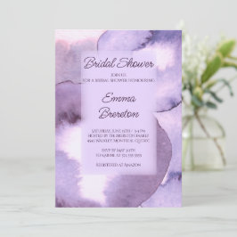 Modernes violettes lila Brautparty Einladung