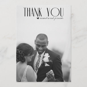 Modernes Vogue Danke für die Hochzeitskarte
