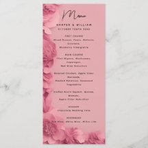 Modernes, von Barbie inspiriertes Hochzeitsmenü mi