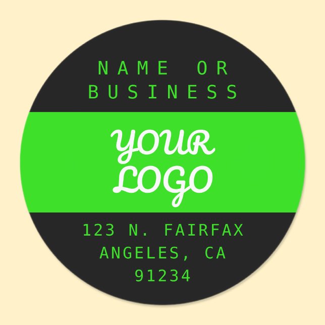 Modernes wasserdichtes Logo und Text | Black Brigh Etiketten (Von Creator hochgeladen)