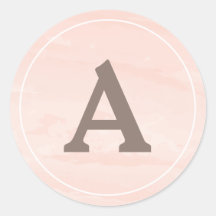 Modernes Watercolor | Blush Umschlag Aufkleber