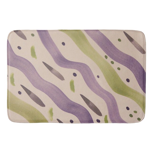 Modernes Watercolor-Design Badematte (Vorderseite)