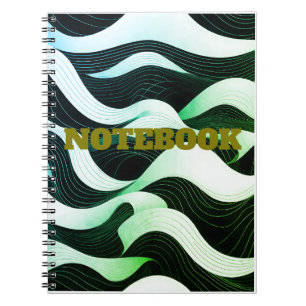 Modernes Wave Art Notebook Notizblock