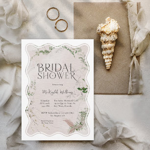 Modernes Wavy Border Brautparty Einladung