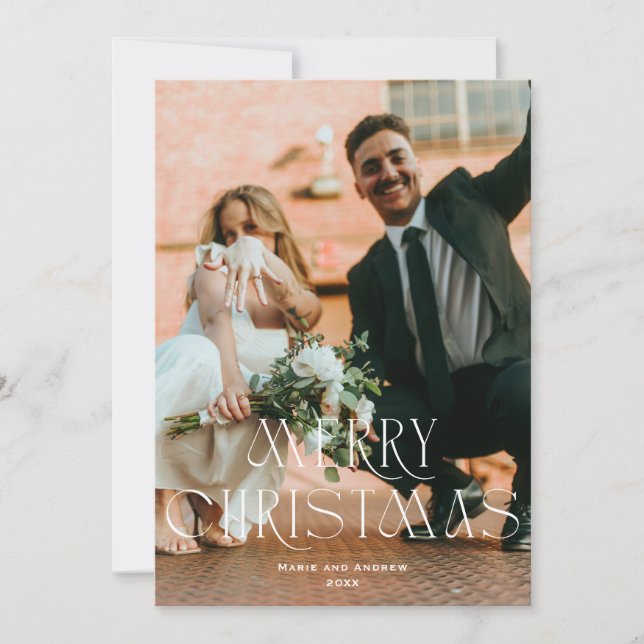 Modernes Weihnachts-Design Feiertagskarte (Vorderseite)