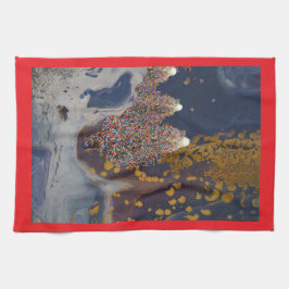 Modernes Weihnachtsbaumdesign Geschirrtuch