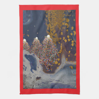 Modernes Weihnachtsbaumdesign Geschirrtuch
