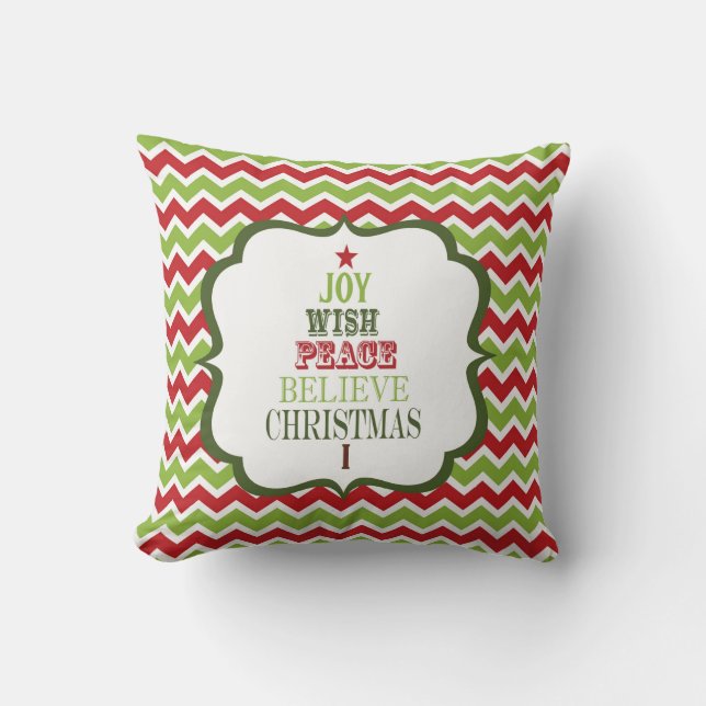 Modernes Weihnachtsbaumkissen Kissen (Vorderseite)