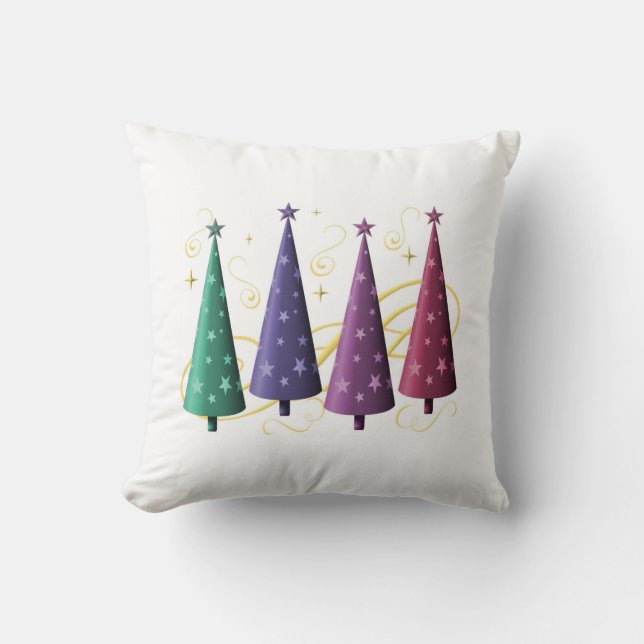 Modernes Weihnachtsbaumkissen Kissen (Vorderseite)