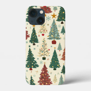 Modernes Weihnachtsbaummuster aus dem Mittelalter Case-Mate iPhone Hülle