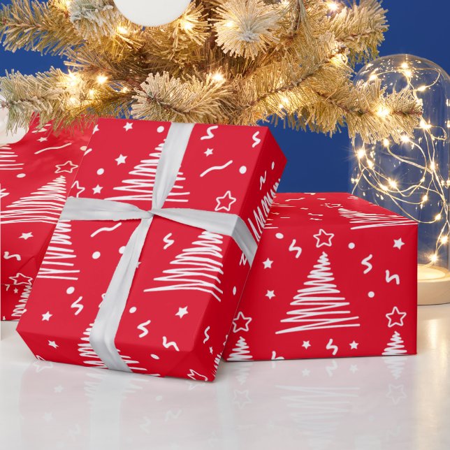 Modernes Weihnachtsbaumumschlagpapier Geschenkpapier (Feiertage)