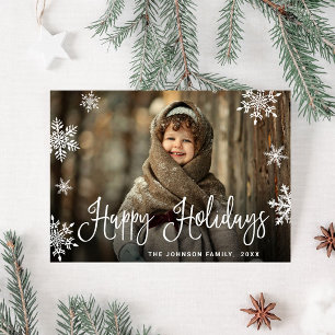 Modernes Weihnachtsfest Feiertage FOTO Gruß Postkarte