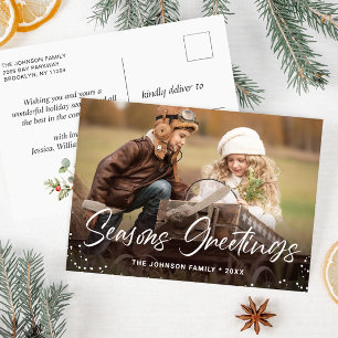 Modernes Weihnachtsfest FOTO Gruß Postkarte