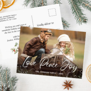 Modernes Weihnachtsfest FOTO Gruß Postkarte