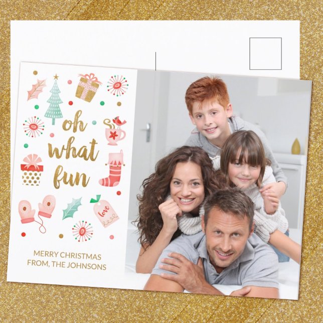 Modernes Weihnachtsfest in der Familie - Foto Postkarte (Von Creator hochgeladen)
