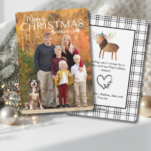 Modernes Weihnachtsfoto Familie Frohe Weihnachten