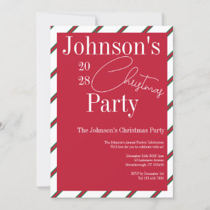 Modernes Weihnachtsgebäck Rot und Grün Party Einladung