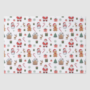 Modernes WeihnachtsgingerbrotMen Santa Deer Snowma Seidenpapier