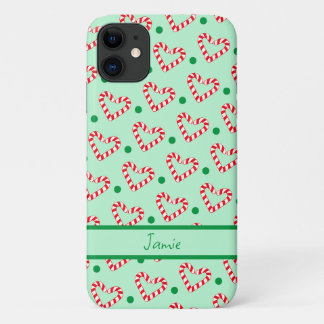Modernes Weihnachtsherz Candy Cane Case-Mate iPhone Hülle